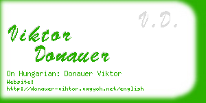 viktor donauer business card